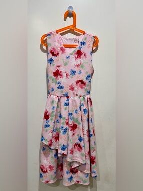 Wonder Nation Girls Pink Floral Party Dress